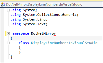 Code file without line numbers